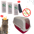 Cargar la imagen en la vista de la galería, KIT BAÑO SANITARIO CUBIERTO ROMEO PARA GATOS + 3 FILTROS
