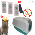 Cargar la imagen en la vista de la galería, KIT BAÑO SANITARIO CUBIERTO ROMEO PARA GATOS + 3 FILTROS
