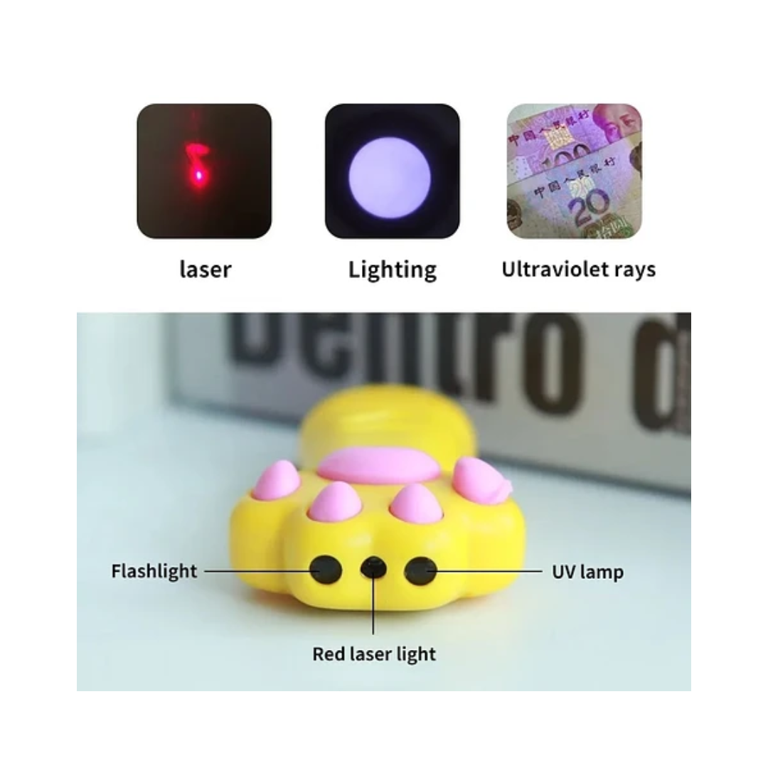 LÁSER IMÁGENES + LINTERNA + LUZ UV RECARGABLE USB