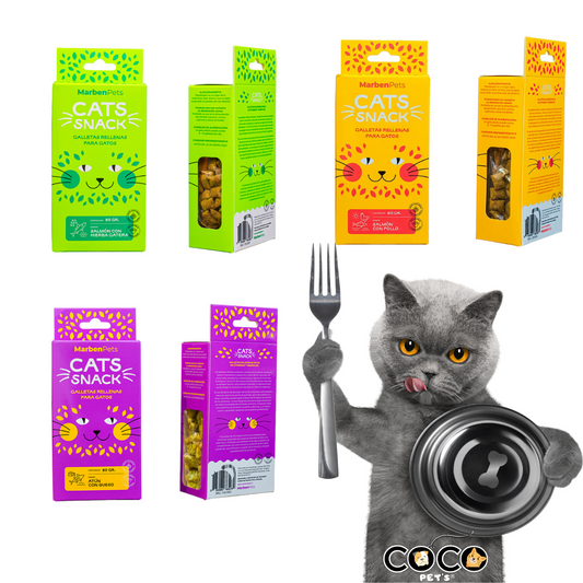 CATS SNACK GALLETAS RELLENAS PARA GATOS - 80 GR