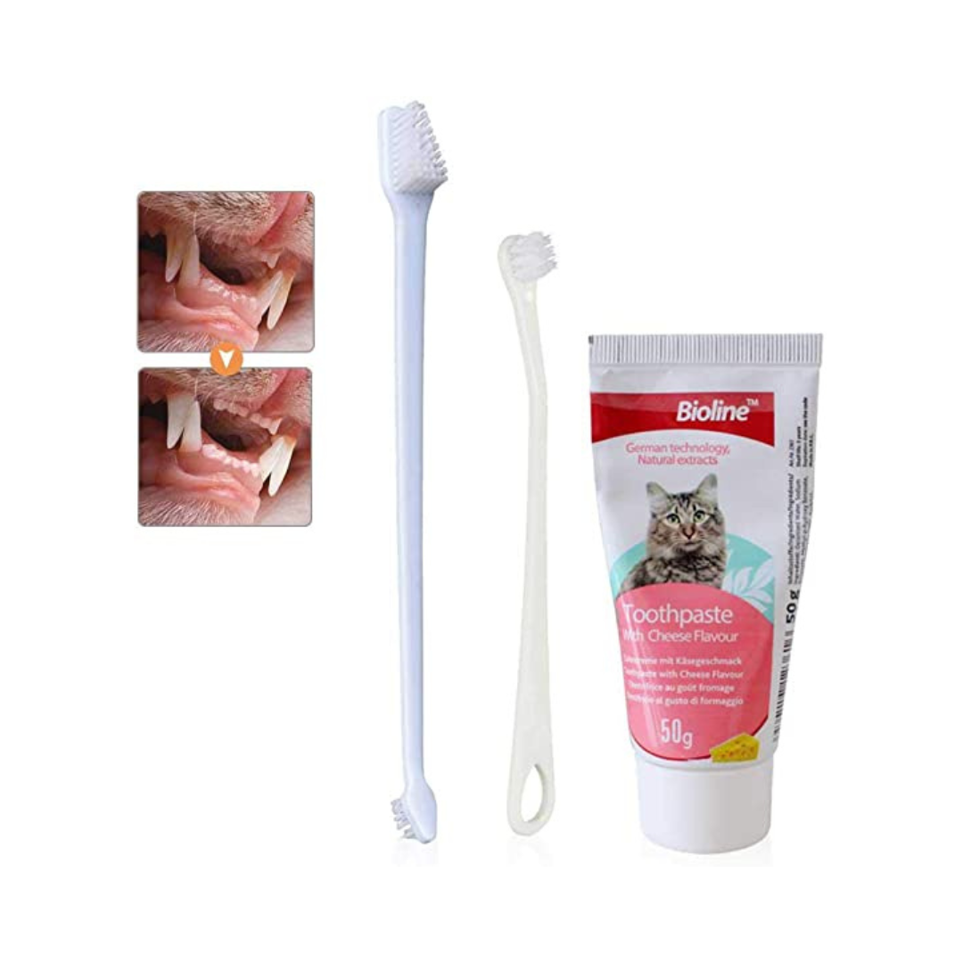 BIOLINE - KIT HIGIENE DENTAL PARA GATOS - 50 GR