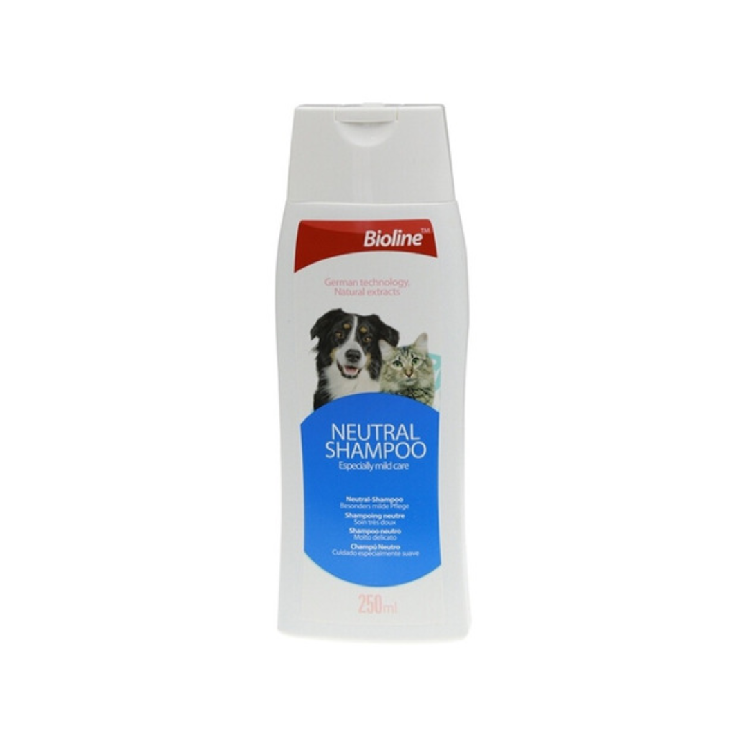 BIOLINE - SHAMPOO NEUTRO PARA GATOS Y PERROS - 250 mL