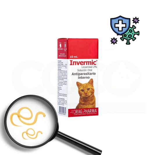 DRAG PHARMA - INVERMIC - ANTIPARASITARIO INTERNO PARA GATOS - 10mL