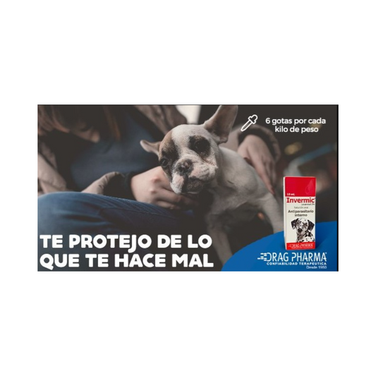 DRAG PHARMA - INVERMIC - ANTIPARASITARIO INTERNO PARA PERROS - 10mL