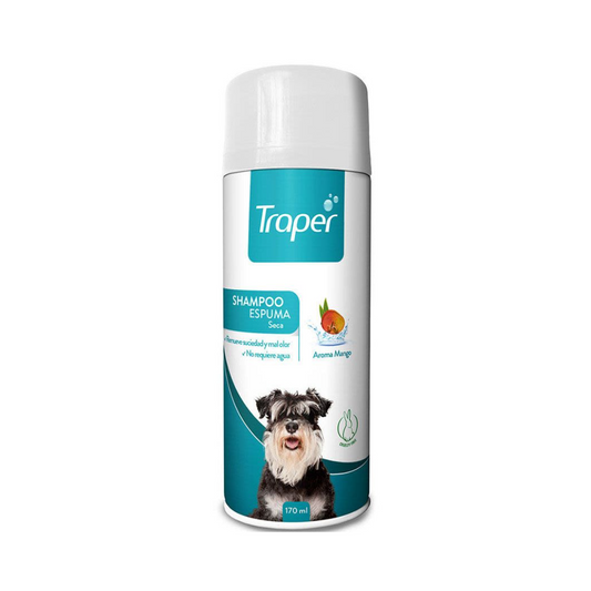 TRAPER - SHAMPOO ESPUMA SECA PARA PERROS - 170 ML